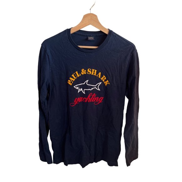 Paul & Shark Yachting Blue Long Sleeve Tshirt Men's Size Large Tee - Picture 1 of 3